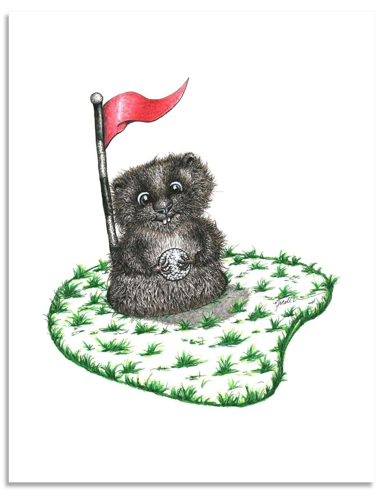 'Golpher' Print