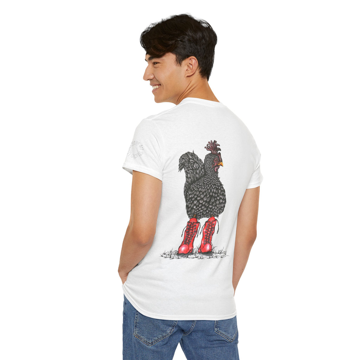 'Chick in Boots' Unisex Heavy Cotton Tee