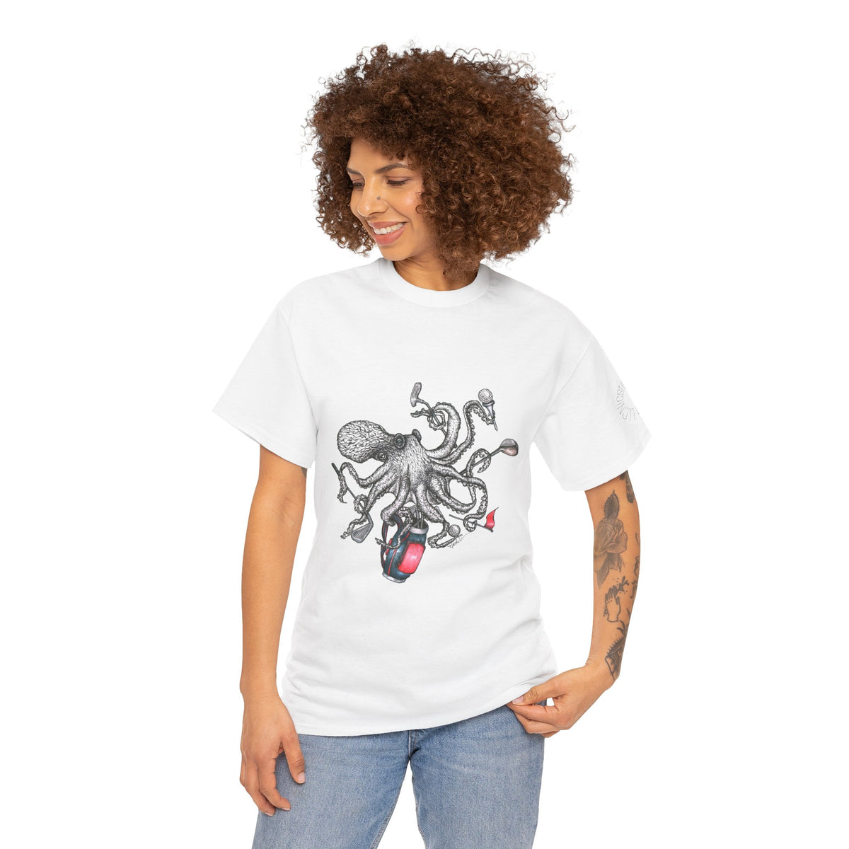 'Golftapus' Unisex Heavy Cotton Tee