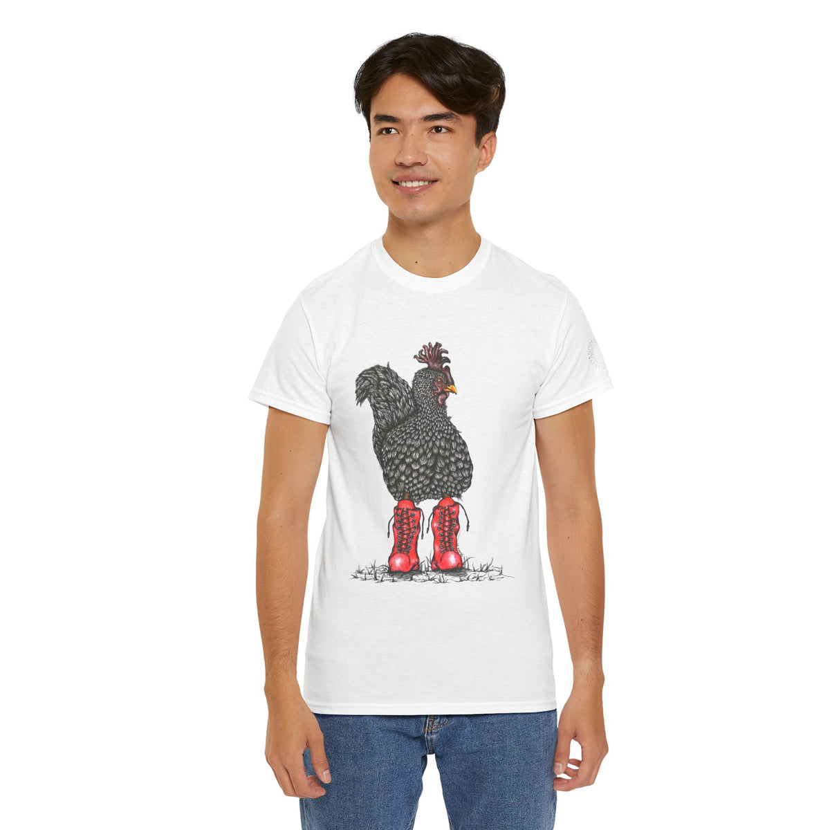 'Chick in Boots' Unisex Heavy Cotton Tee